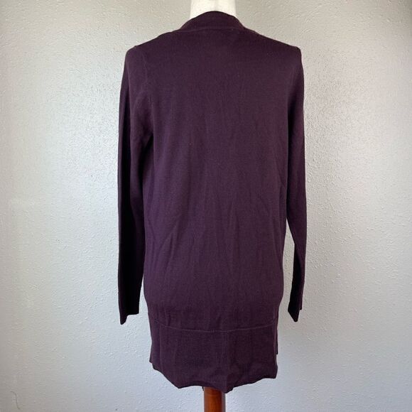 Sarah Spencer Purple Merino Wool Cardigan Sweater Size M EUC - Picture 5 of 7